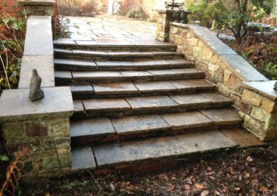 Stone steps after cleaning